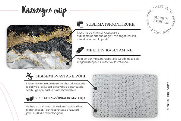 Kis szőnyeg Mancsnyomok fehér háttéren