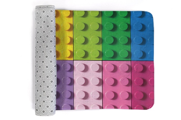 Kis szőnyeg A LEGO-hoz hasonló színes blokkok