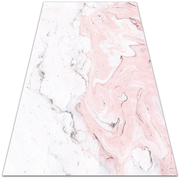 Mosható futószőnyeg Fehér és rózsaszín márvány