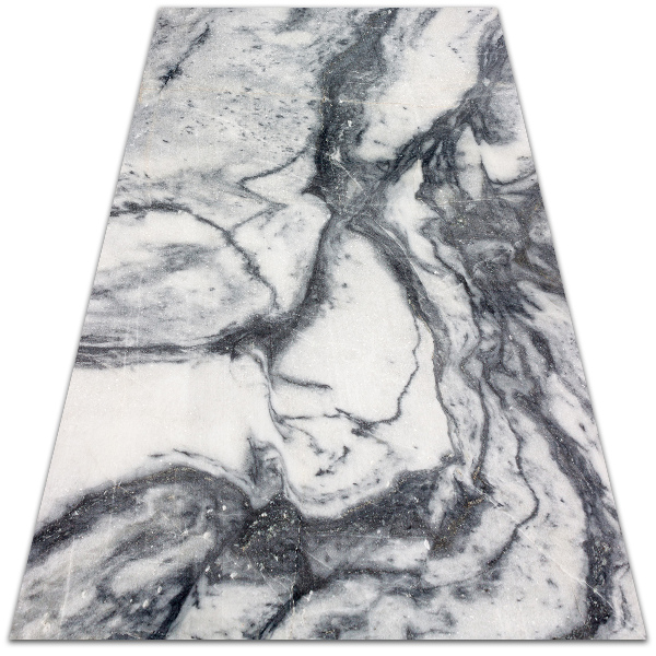 Vinil szőnyeg Fekete-fehér márvány