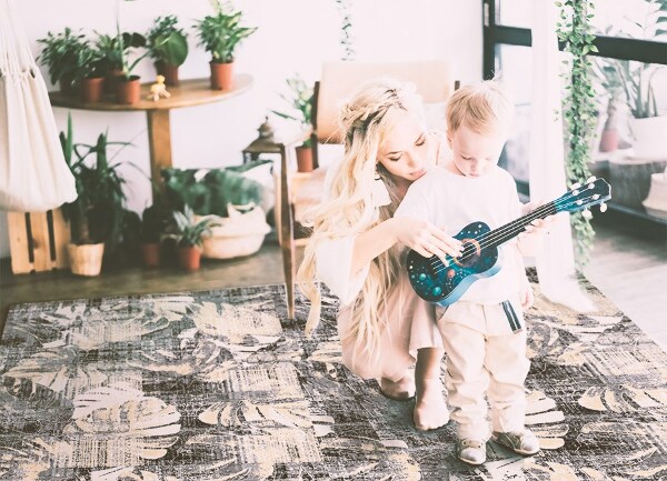 Vinil szőnyeg A szörnyek levelek levelei