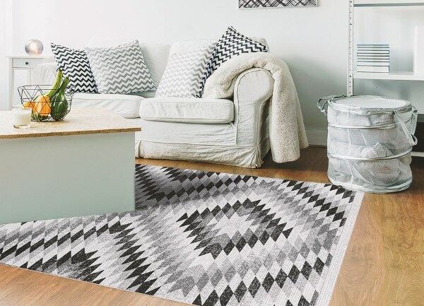 Vinil szőnyeg Szürke geometriai mintázat