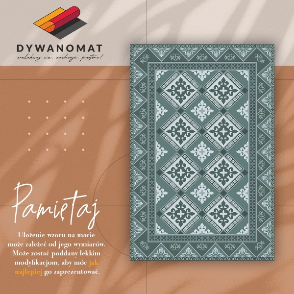 Mosható futószőnyeg Geometria és dísztárgyak