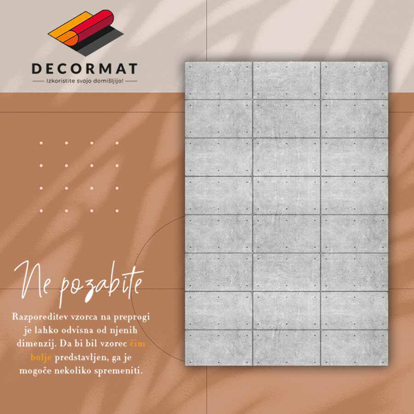 Pvc futószőnyeg Beton kocka