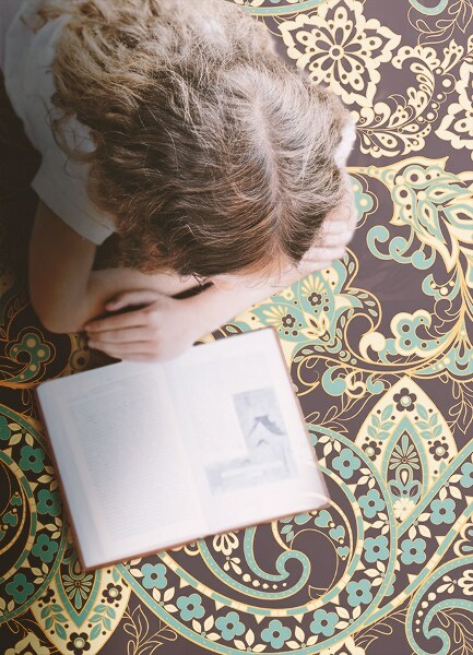 Vinil szőnyeg Paisley ázsiai stílus