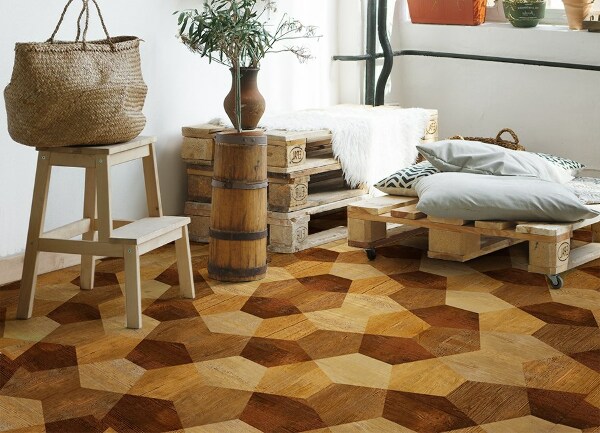 Pvc szőnyeg Parketta geometria
