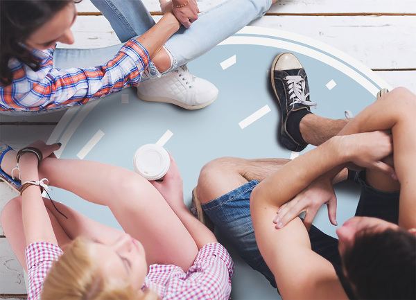 Tapis vinyl rond arrière