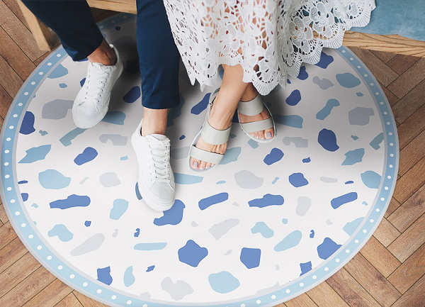 Tapis vinyle rond Cultures abstraites