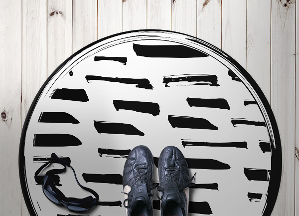 Tapis en vinyle rond Brosser