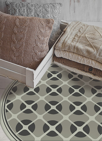 Tapis vinyle rond Cercles abstraits