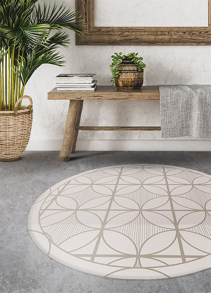 Tapis en vinyle rond Roues géométriques