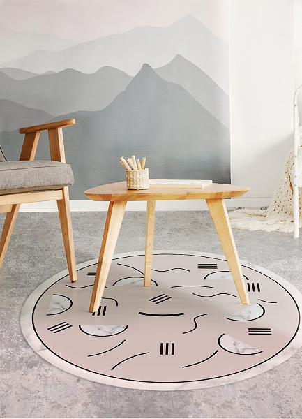 Tapis en vinyle rond Formes abstraites