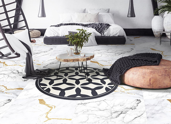 Tapis en vinyle rond Formes géométriques