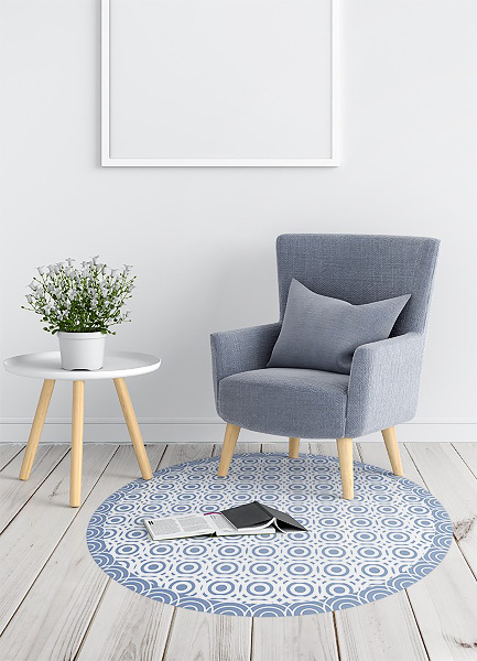 Tapis en vinyle rond Cercles reproductibles