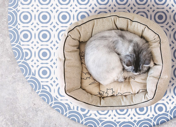 Tapis en vinyle rond Cercles reproductibles