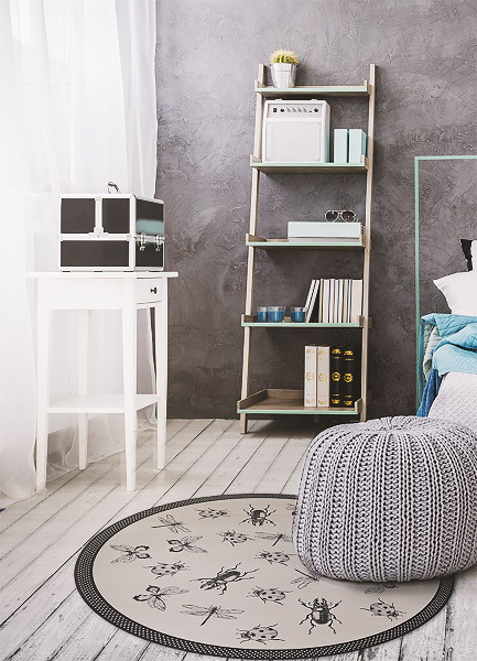 Tapis en vinyle rond Insectes diverses