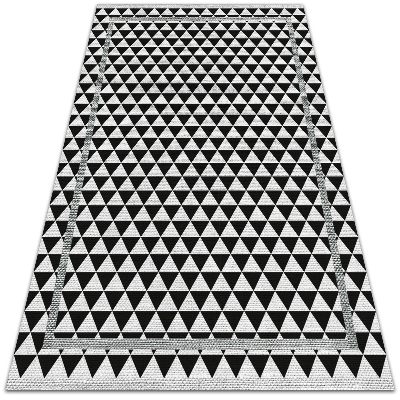 Mosható futószőnyeg Fekete fehér háromszögek