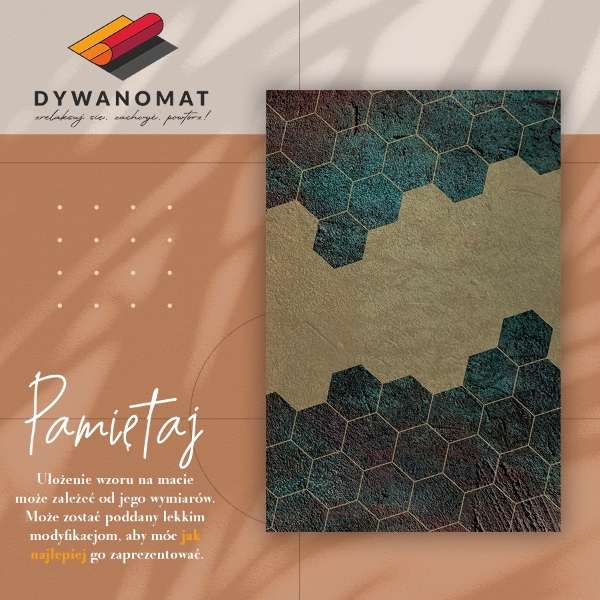 Mosható futószőnyeg Beton hexagonok