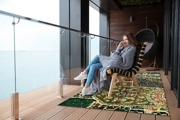 Kültéri szőnyeg Patchwork török ​​stílusban