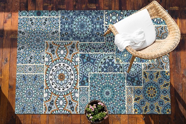 Kültéri szőnyeg Mandala patchwork
