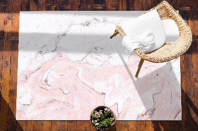 Kerti szőnyeg Fehér és rózsaszín márvány