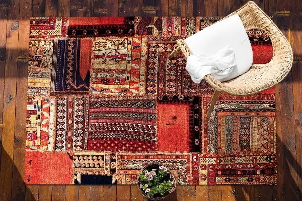 Kültéri szőnyeg teraszra Patchwork absztrakció