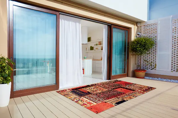 Kültéri szőnyeg teraszra Patchwork absztrakció