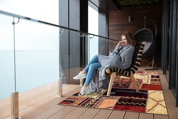 Kültéri szőnyeg teraszra Absztrakt patchwork