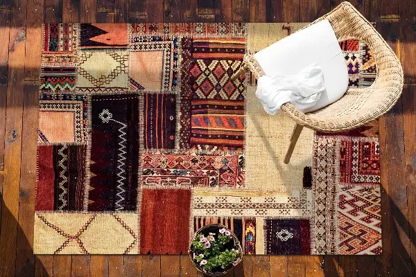 Kültéri szőnyeg teraszra Absztrakt patchwork