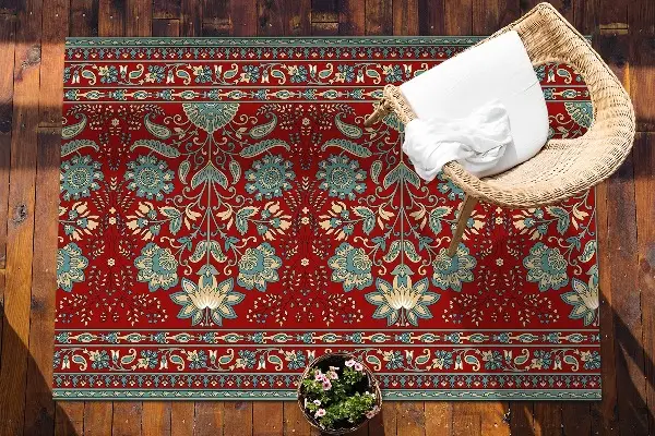 Kültéri szőnyeg teraszra Paisley virágok