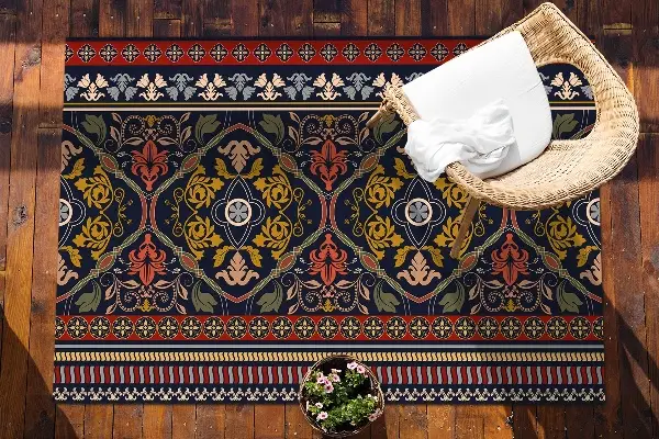 Kültéri szőnyeg Virágos boho minta