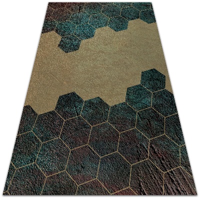 Kültéri szőnyeg teraszra Beton hexagonok