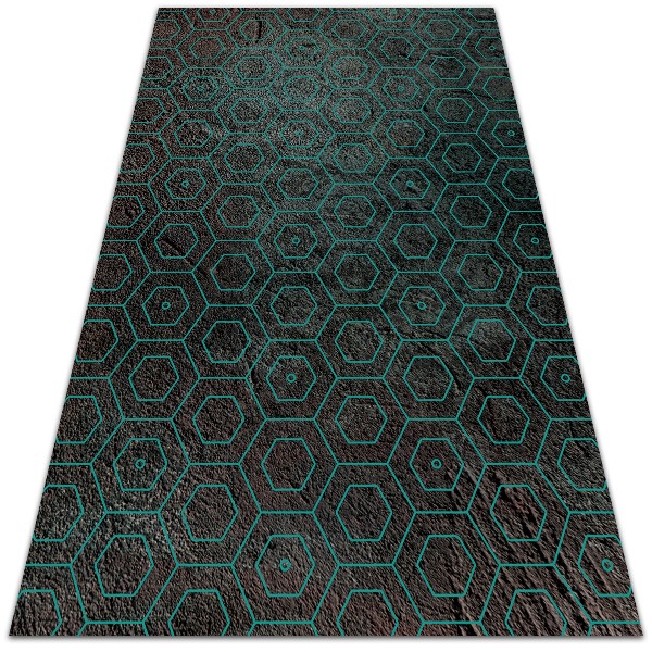 Kültéri szőnyeg Retro hexagony