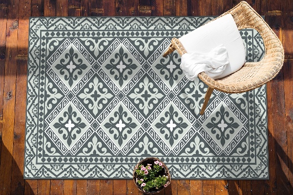 Kültéri szőnyeg A virágok geometriai mintázata