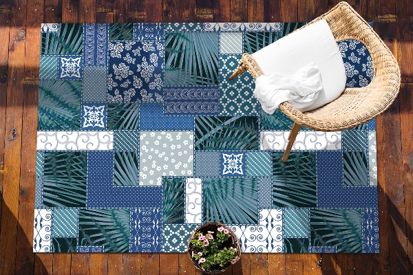Kültéri szőnyeg Trópusi patchwork
