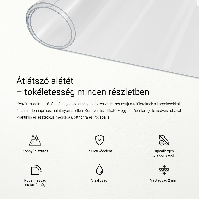 Puha üveg asztalhoz