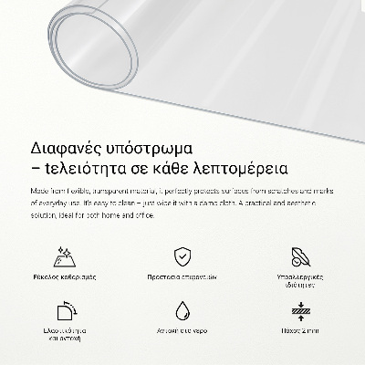 Puha üveg asztalhoz