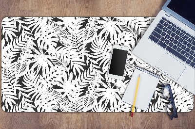 Íróasztal alátét Fekete-fehér levelek