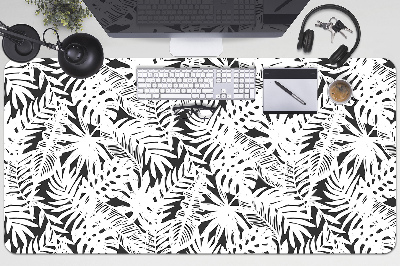 Íróasztal alátét Fekete-fehér levelek