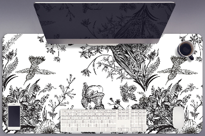Íróasztal alátét Fekete-fehér kert