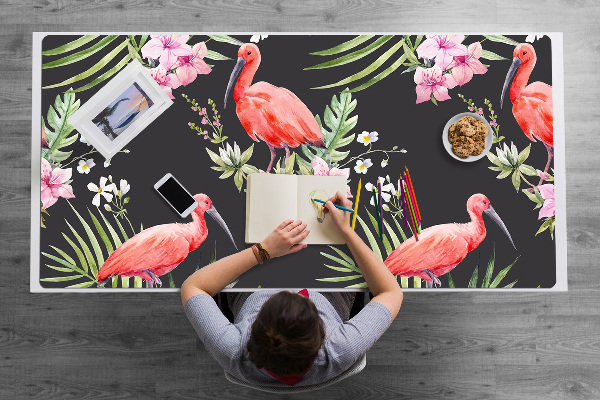 Íróasztal alátét Fekete flamingó