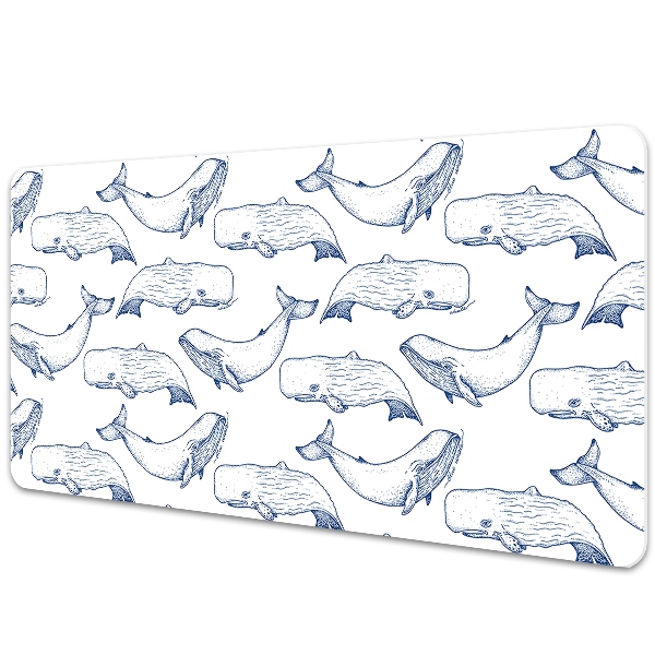 Íróasztal alátét Kék bálnák