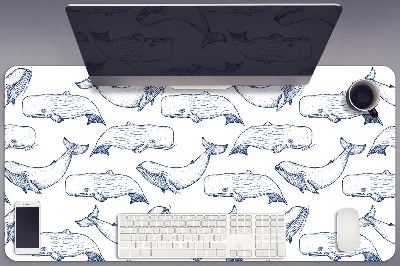 Íróasztal alátét Kék bálnák