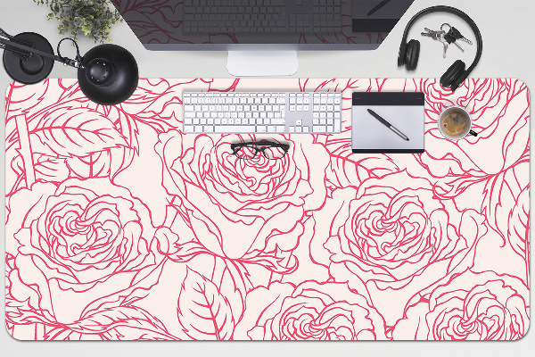 Íróasztal alátét Rózsák doodle