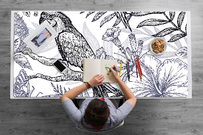 Íróasztal alátét Rajzolt papagáj
