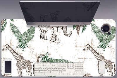 Íróasztal alátét Zsiráfok és elefántok