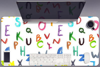 Íróasztal alátét Színes betűk