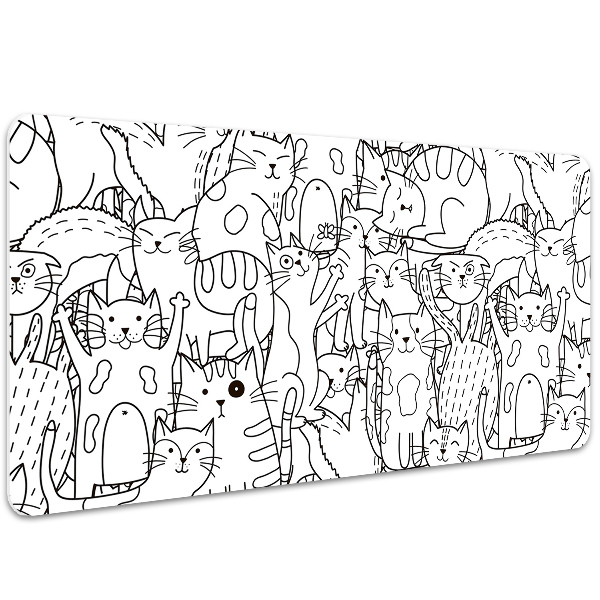 Íróasztal alátét Doodle stílusú macskák