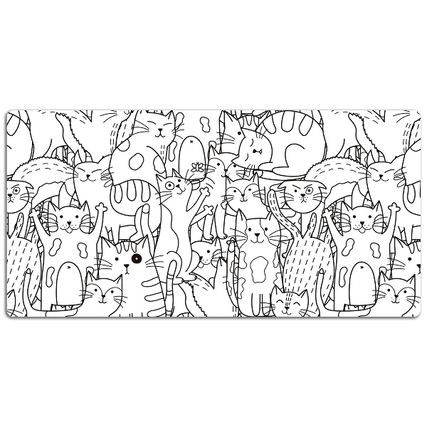 Íróasztal alátét Doodle stílusú macskák
