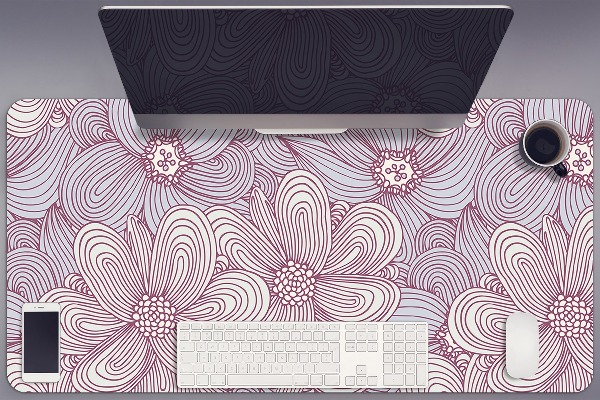 Íróasztal alátét Doodle virágok